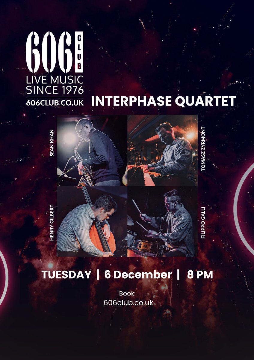 Tomorrow  <a href="/606club/">The 606 Club</a> playing our newest stuff. We really can’t wait! #jazz #jazzquartet #londonjazz #gig  <a href="/SeanKhanJazz/">Sean Khan</a> <a href="/TomaszZyrmont/">Tomasz Zyrmont</a>