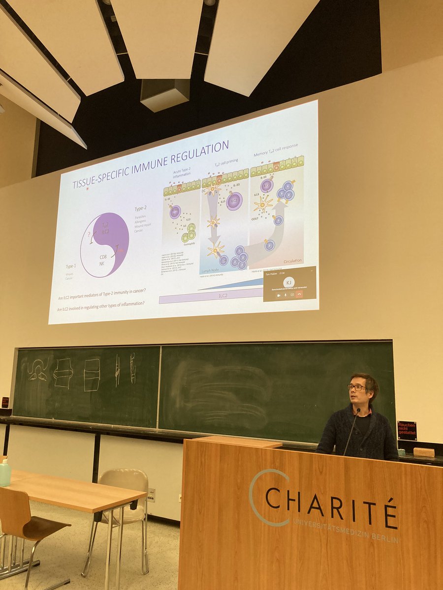 Today we had the great pleasure to welcome Tim Halim <a href="/timotheus_halim/">timhalim</a> from <a href="/CRUKresearch/">Science and Innovation at Cancer Research UK</a> as a guest speaker at our campus 3I Seminar Series <a href="/ChariteBerlin/">Charité - Universitätsmedizin Berlin</a> <a href="/MicrobioCharite/">Microbiology, Infectious Diseases & Immunology</a>. Fascinating work on ILC2-Treg interactions and ILC2s in cancer immunology. Thanks for your visit!