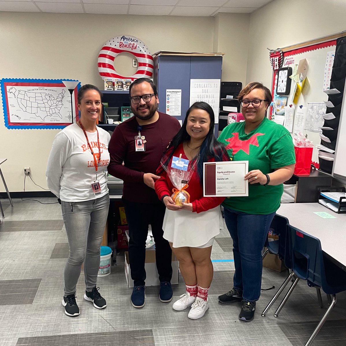 FBISD_MSD's tweet photo. Zaneta Loh received the first ever Multilingual Program’s Equity and Access Award for providing equitable access to learning for emergent bilingual students in @FortBendISD! @bainesmiddle #knowyourimpact https://t.co/DN5W3lUN57