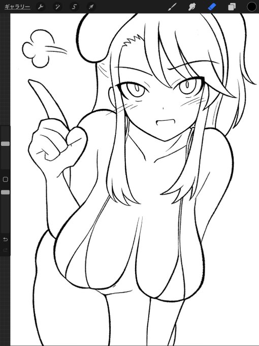 線画。

簡単に塗る。 https://t.co/thia7FVkvy 