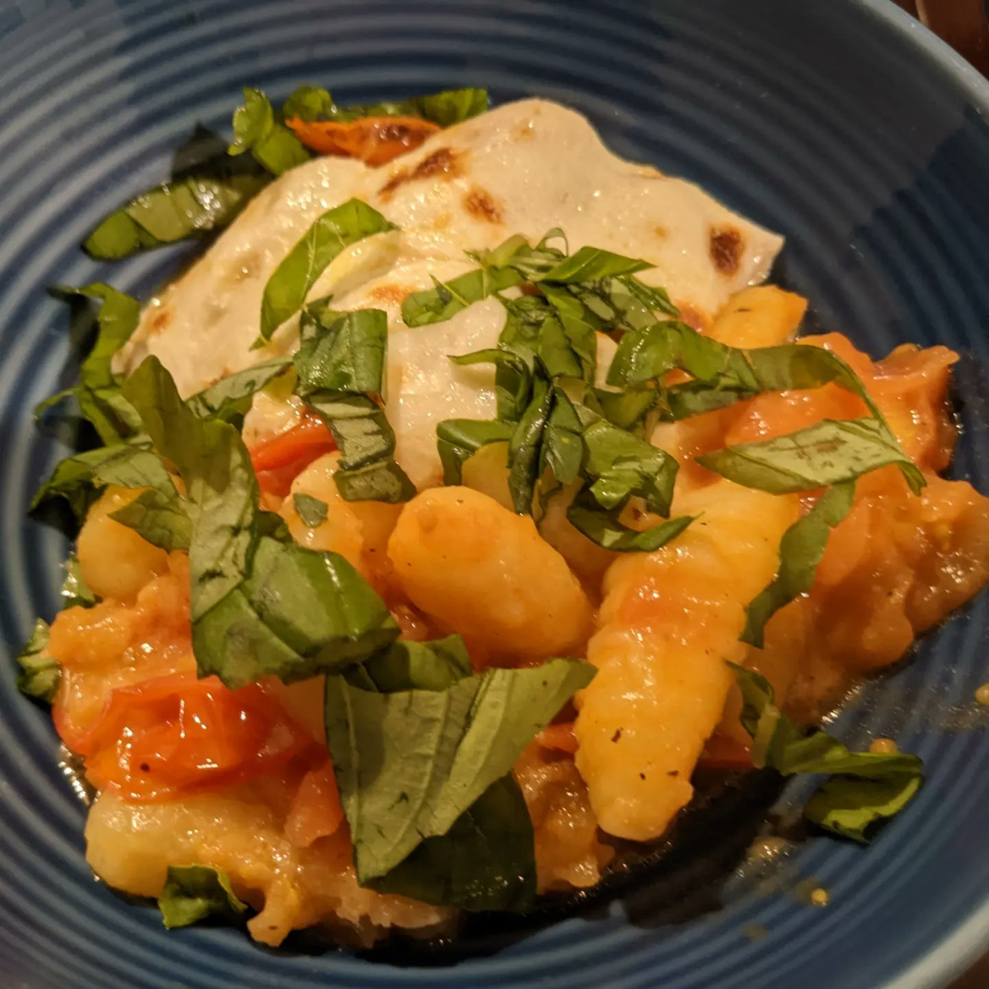 Crispy Gnocchi With Burst Tomatoes and Mozzarella Recipe - NYT Cooking