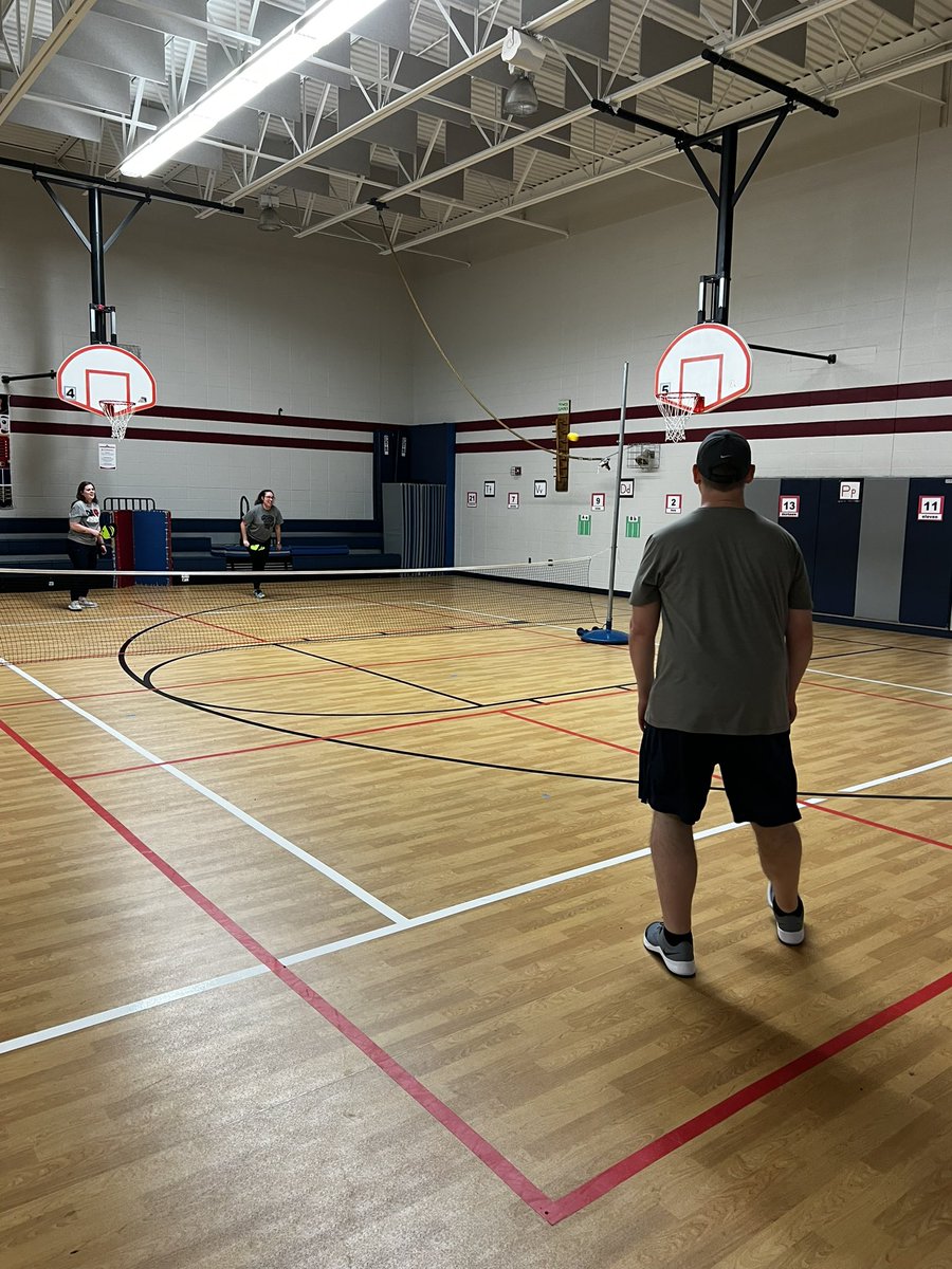After school Pickle Ball in session! 💚 a great way to bring our staff together! Thanks Mr. Holland for organizing! See ya next time!