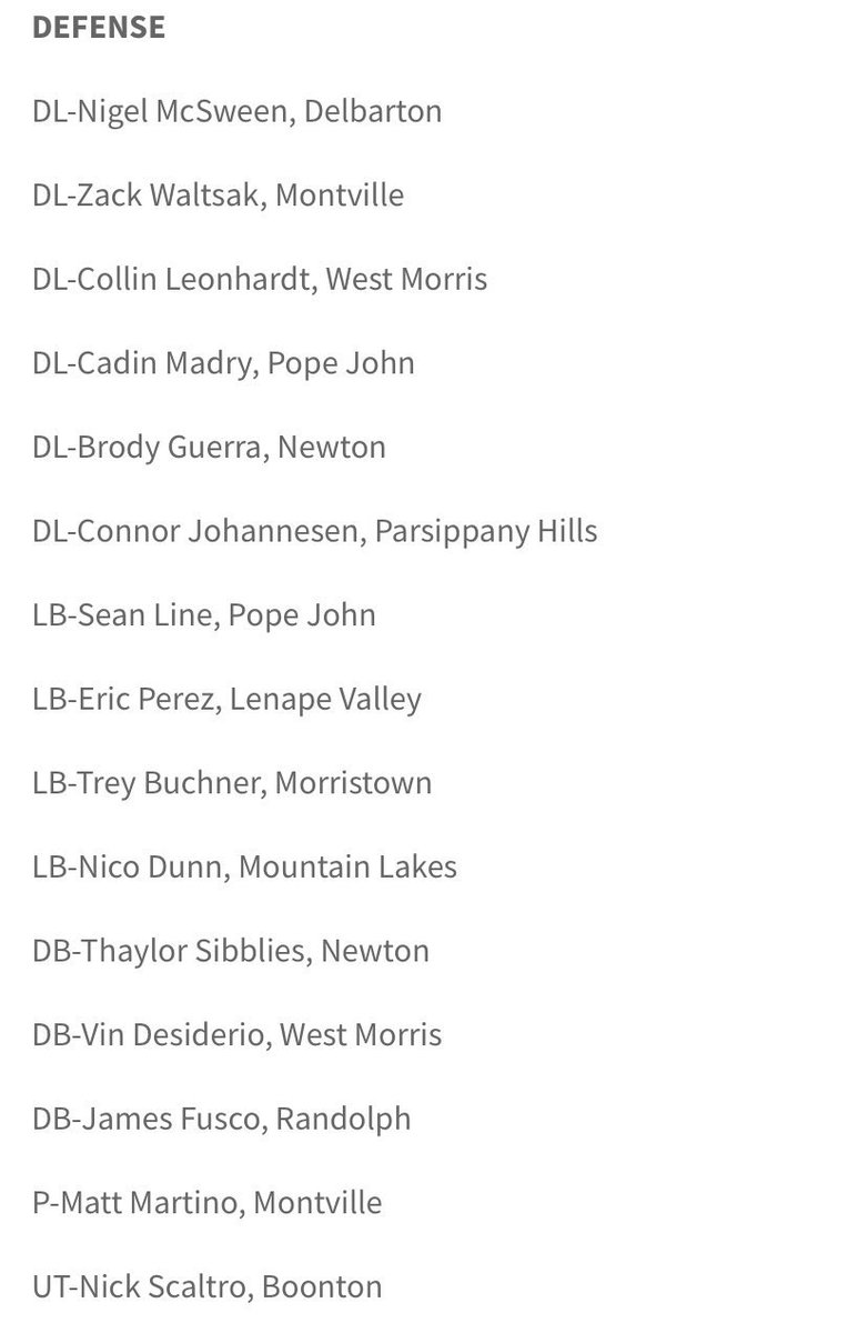 Very proud to say that I was named to the First Team All Morris Sussex Area Defense! <a href="/MustangsFBall/">Mustangs Football</a> @MorrSussSports