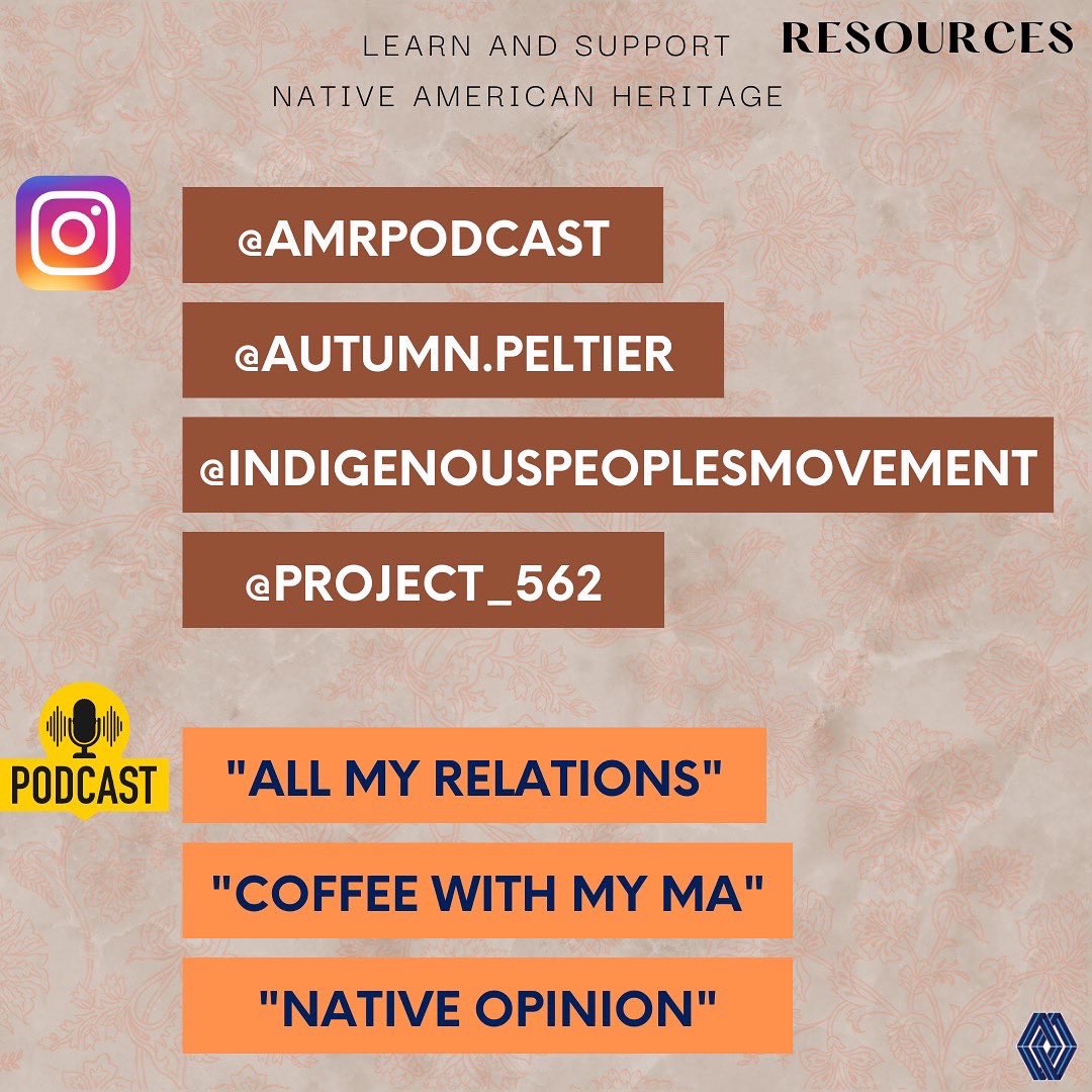 nova_unitas's tweet photo. While November and Native American Heritage Month are over, we still have a role to play in learning and informing ourselves to better this community! Engage in these books, movies, podcasts, and follow some important organizations and people to keep learning! ✌🏾 https://t.co/ymn9SfaD4N