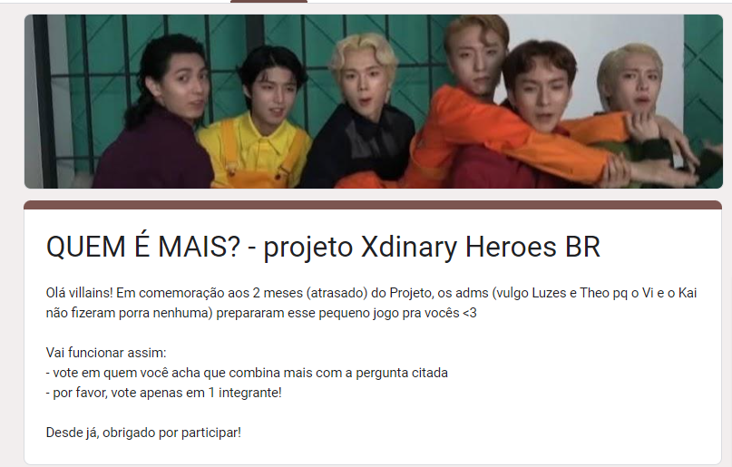 projetoxhbr's tweet photo. os tão esperados resultados do forms de "quem é mais" - segue o fio https://t.co/6mAz1tPmHd
