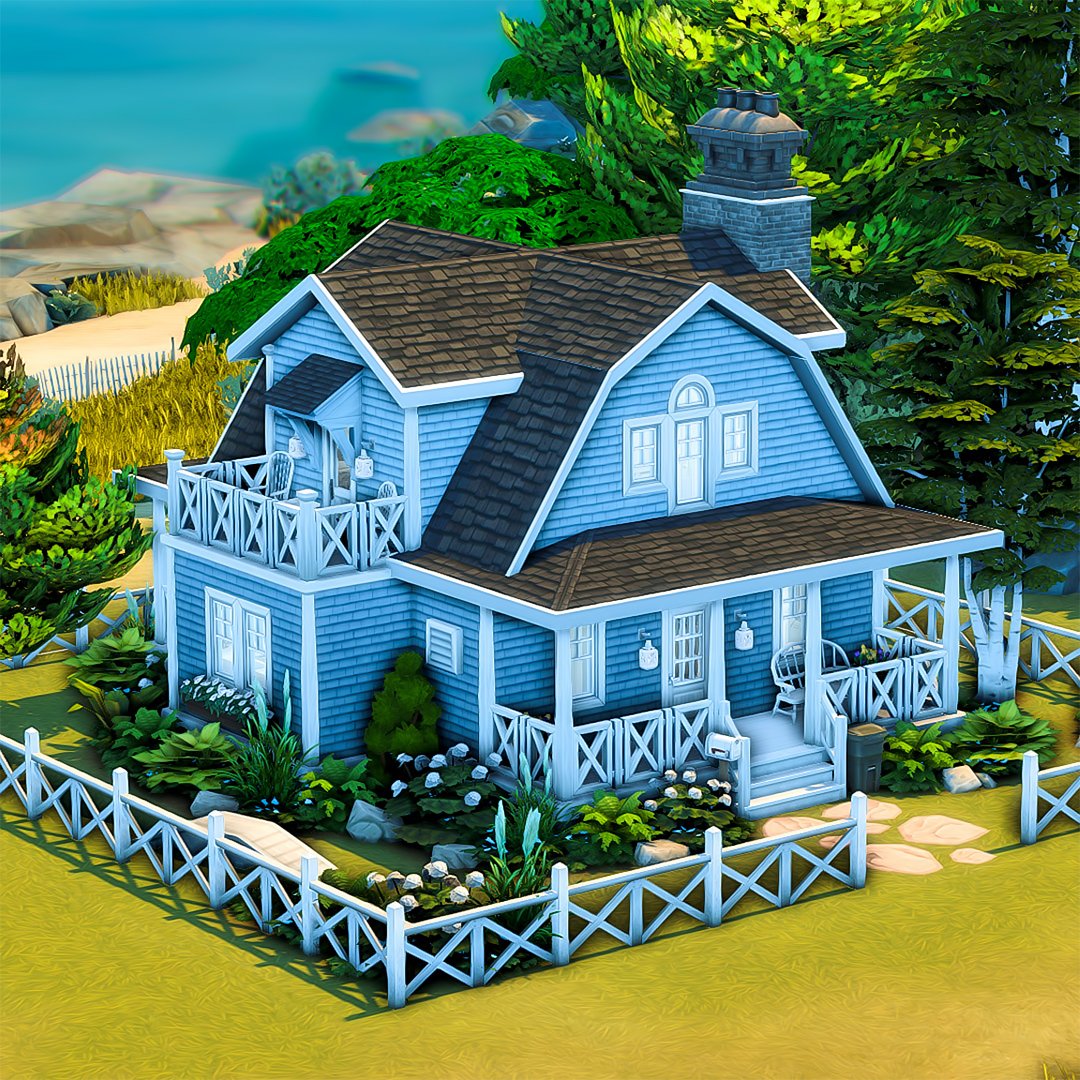 This Base Game + Cats and Dogs home I made is now up on the gallery 🦆💙 Gallery ID: Owlrick #TheSims #TheSims #ShowUsYourBuilds @TheSims