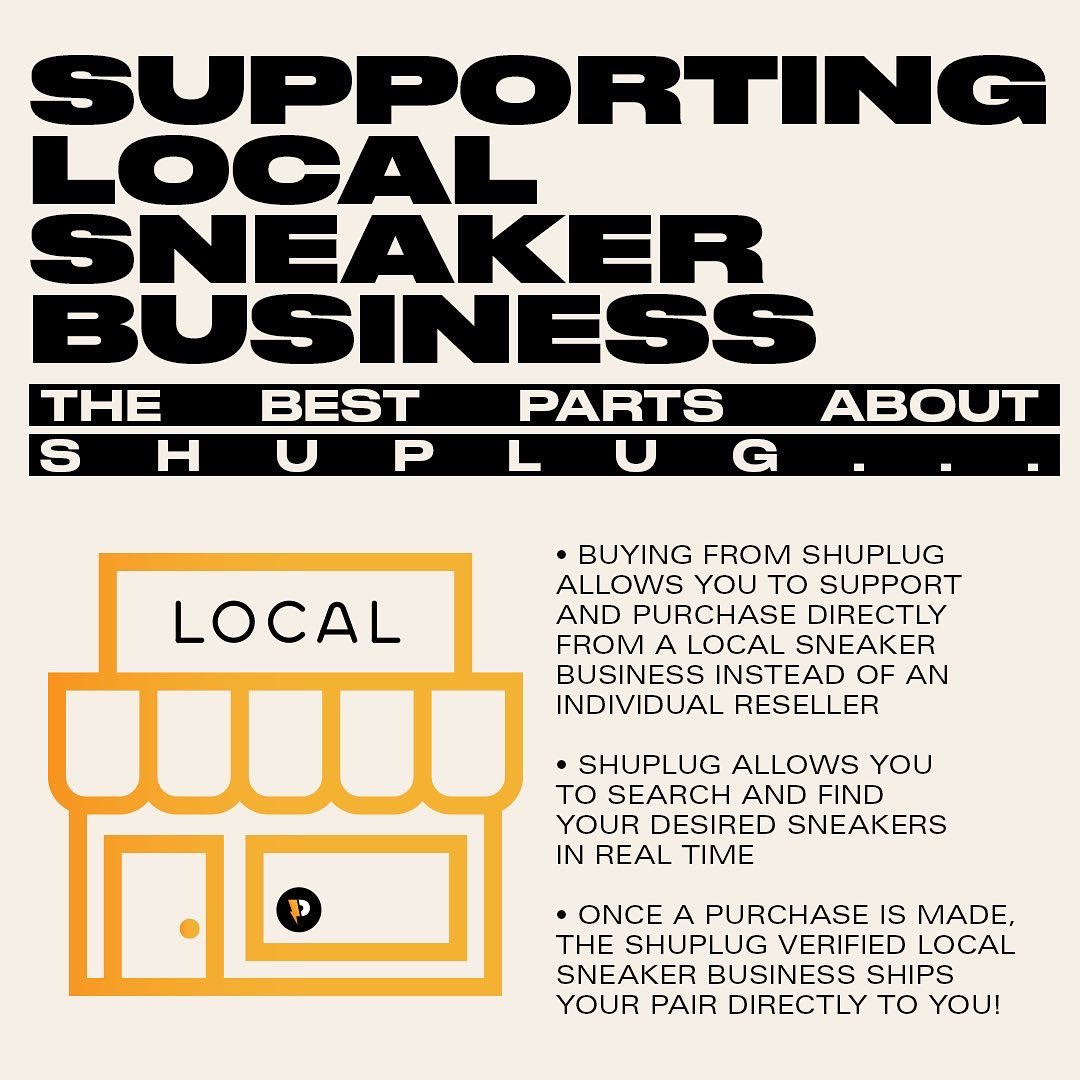 ShuPlug's tweet photo. Sneaker shopping made easy 🔌⚡️

ShuPlug is a personal sneaker shopping service powered exclusively by local sneaker businesses. https://t.co/jQNIiPWPx0