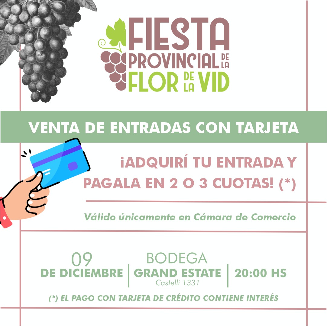 💳 Podés adquirir tu entrada con tarjeta de crédito!
