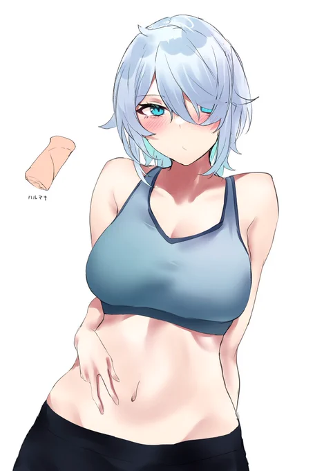 休みの日は朝活見ながら筋トレする習慣をつけようと頑張ってるあと春巻きどうぞ #まひろあーと 