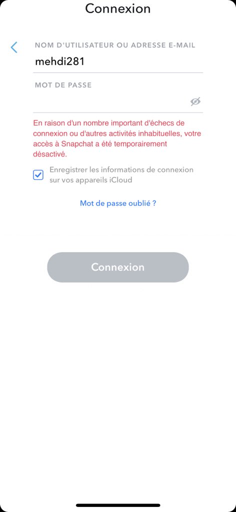 c_mehh's tweet photo. @Snapchat du jour au lendemain je n'arrive plus a me connecter via mon téléphone c'est du grand n'importe quoi. https://t.co/O2u3n6QwWx