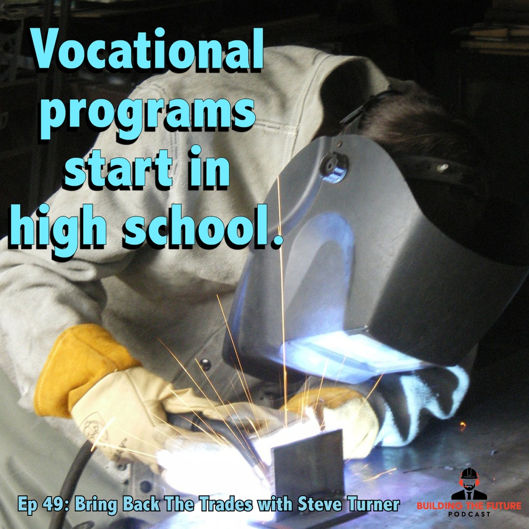 Vocational programs start in high school.

Check out Bring Back The Trades w/ Steve Turner from Bring Back the Trades Inc. 
buildingthefuturepodcast.com/ep-49-bring-ba…

#trades #womenintrades #menintrades #tradeschool #scholarships
