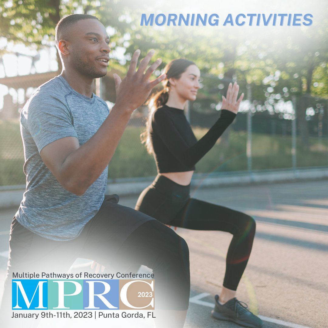 CCAR4Recovery's tweet photo. Our morning activities are focused on a strong start to your day by moving your body:
- Tuesday morning Yoga, hosted by Mukta Khalsa from SuperHealth, Inc. ๐งโโ๏ธ
- Wednesday workout with The Phoenix ๐ช
https://t.co/YNp0HokqAv
#recoveryconference #yoga #workout https://t.co/EkbdDci4iw