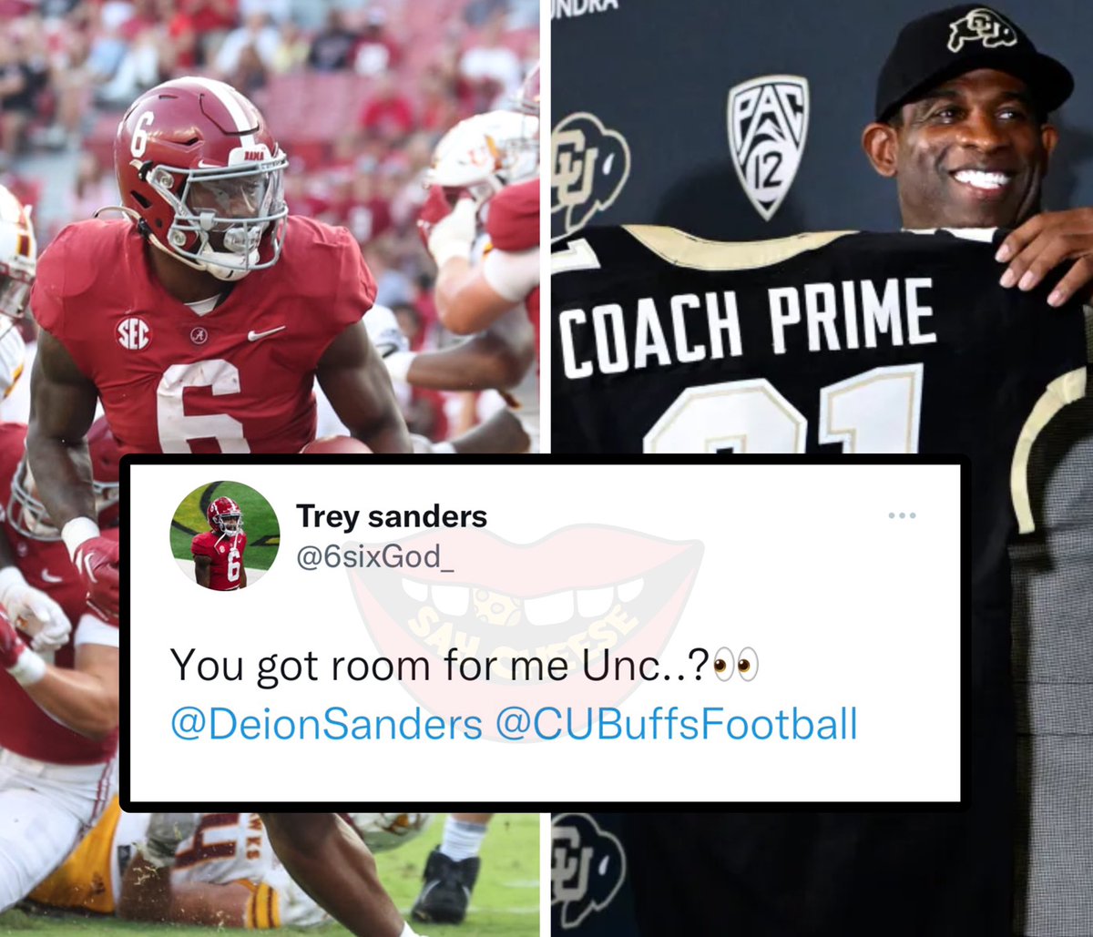 SAY CHEESE! 👄🧀 on Twitter "Alabama running back Trey Sanders wants to