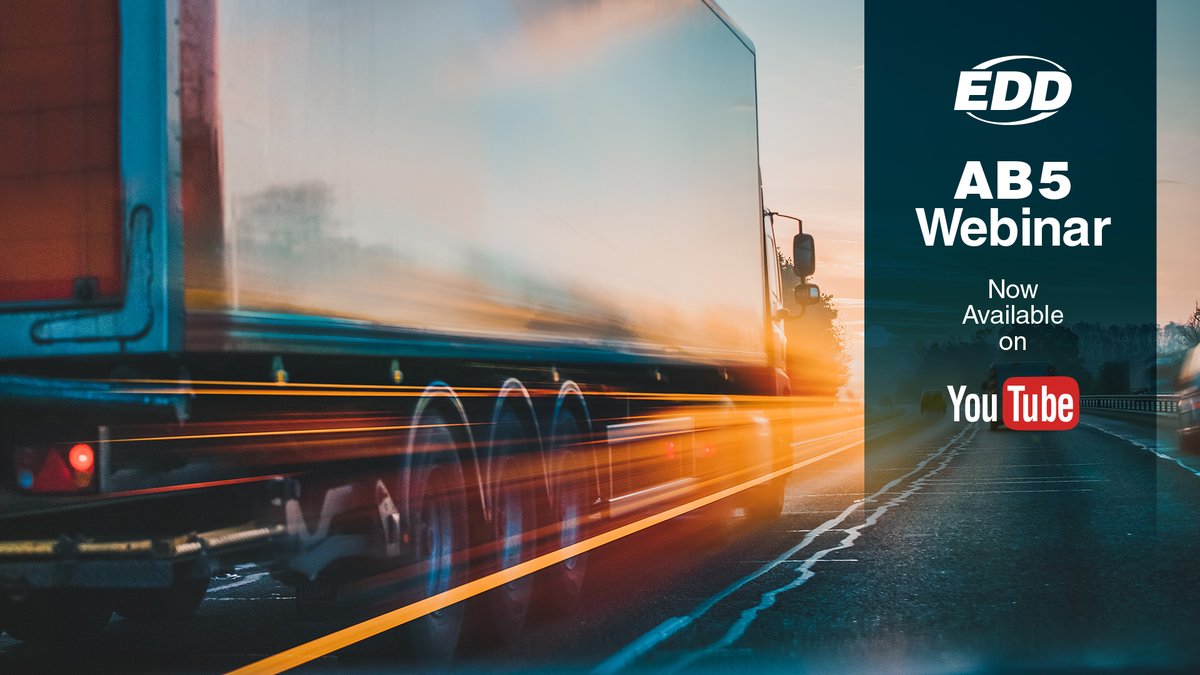 CA_EDD's tweet photo. Business owners, truckers, & motor carriers! ICYMI you can watch our #WorkerClassification #video on YouTube.
Learn more about AB 5 & how to determine if a worker truck driver is an employee or independent contractor: https://t.co/3RhRCqf8TS
#WorkingInCA #Trucking #AB5 https://t.co/bY97qmo0w0
