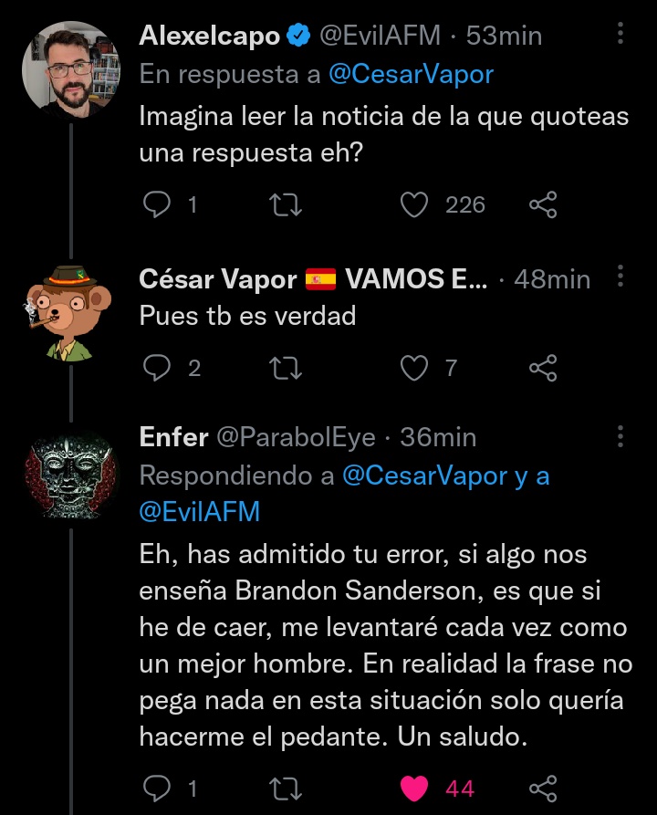 CosmemesESP's tweet photo. @ParabolEye gracias por ser el fanderson menos pesado https://t.co/QwvAIOqyxo