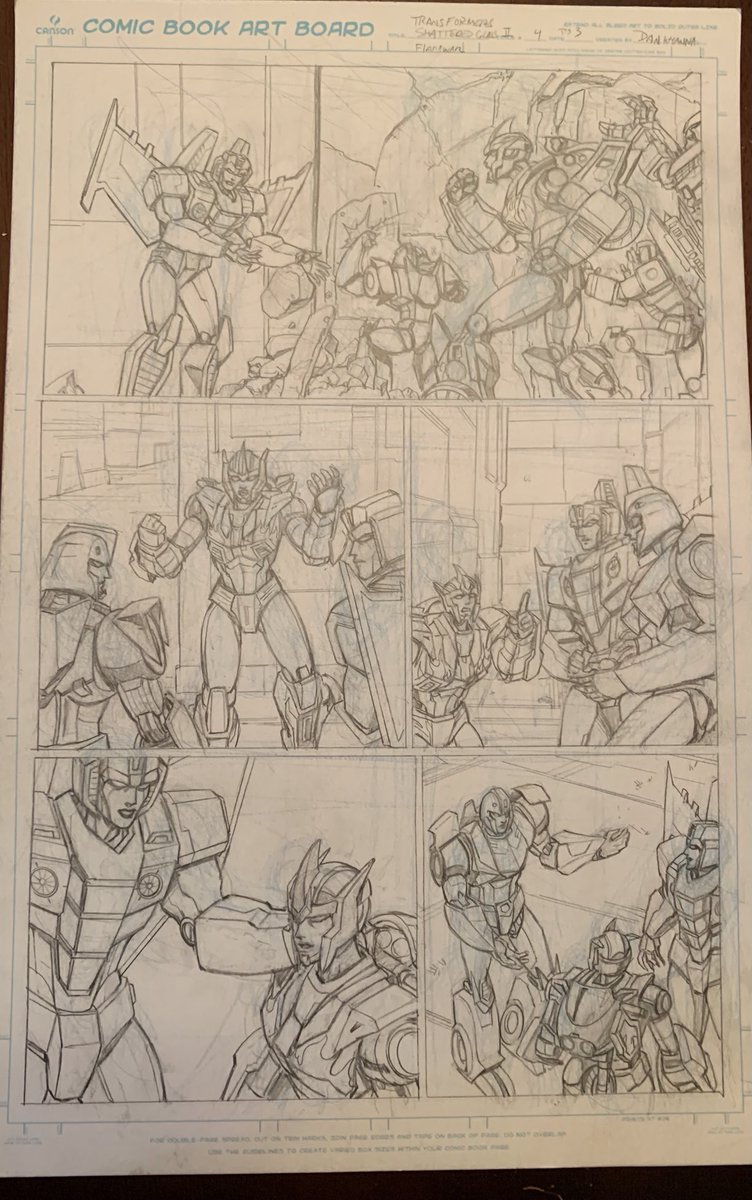 Since it’s out now I’m putting up the original pencils for Shattered Glass #4, the Flamewar issue for any art collectors out there. They’d be $150 a page. Here’s the first four pages of the book. Feel free to DM me if interested.