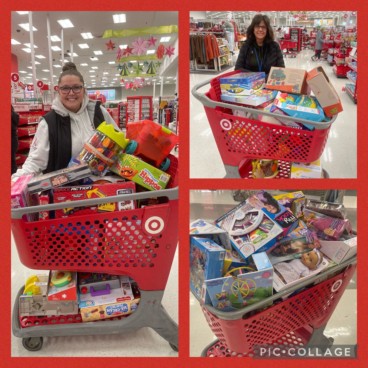 MrsMallder's tweet photo. We spent our afternoon shopping for the @Prairie_Hawks Coins for Toys Holiday Project! 3 carts full of toys to donate to the @OrlandTownship! Way to go Hawks! #bethereason135 @OSD135 https://t.co/eHF1DsqZMD
