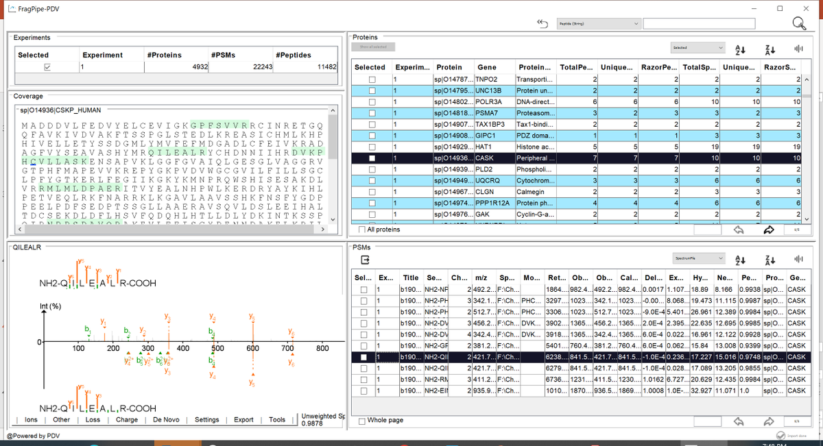 #FragPipe 19 released! New: O-pair site localization for O-glyco. SAINTexpress for interactome scoring. FP-PDV viewer much faster and can show predicted MS/MS spectra. Improved diagnostic ion mining and labile PTM  support. PTMProphet works with timsTOF .d. New workflows and more
