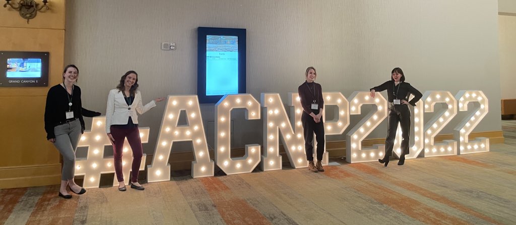 #ACNP2022 is having us dream of our names in lights, too! 😍 <a href="/clkooiker/">Cassandra Kooiker</a> <a href="/JessicaLBolton/">Dr. Jessica L. Bolton</a> <a href="/jedziabis/">Julia Dziabis</a>