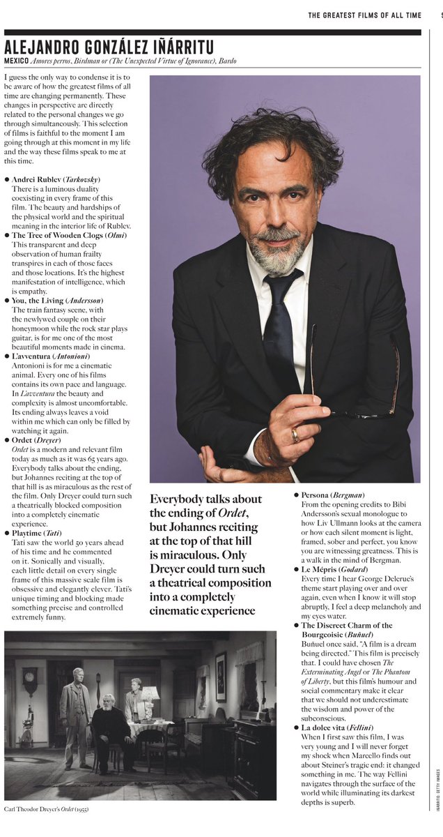 Pese a la absurda restricción de no poder enlistar mi propia obra, comparto mi lista para <a href="/SightSoundmag/">Sight and Sound magazine</a> #sightandsoundpoll