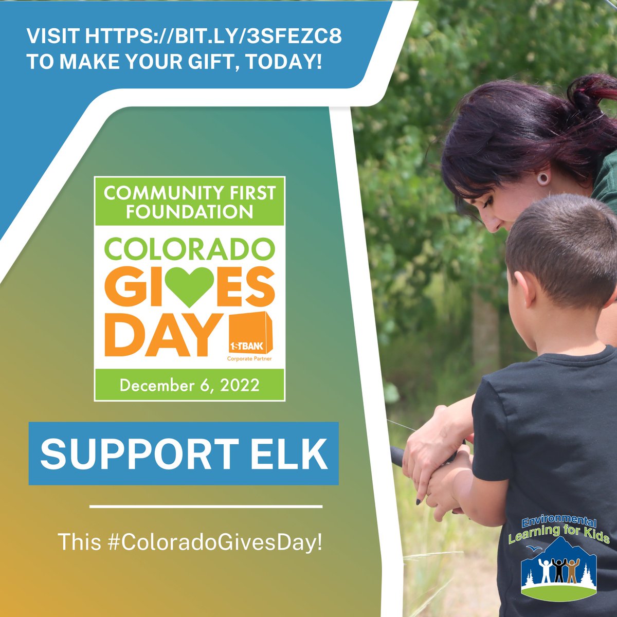 We are proud to take part in #ColoradoGivesDay. Your donation made at bit.ly/3SFEZc8 will help @ELKKids end the year strong in uplifting youth and families in Denver through experiential learning. Make your gift, today! #CGD2022