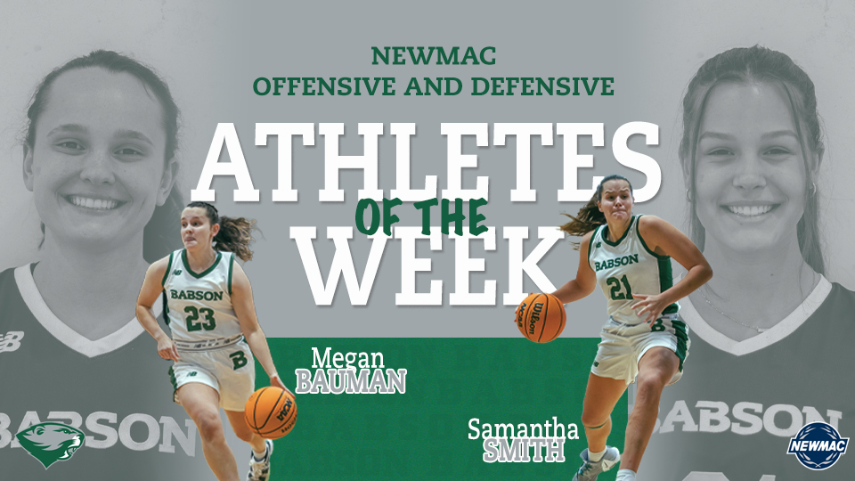 .@babsonwhoops' Bauman and Smith Sweep NEWMAC Weekly Awards: bit.ly/3uqcLsj #GoBabo