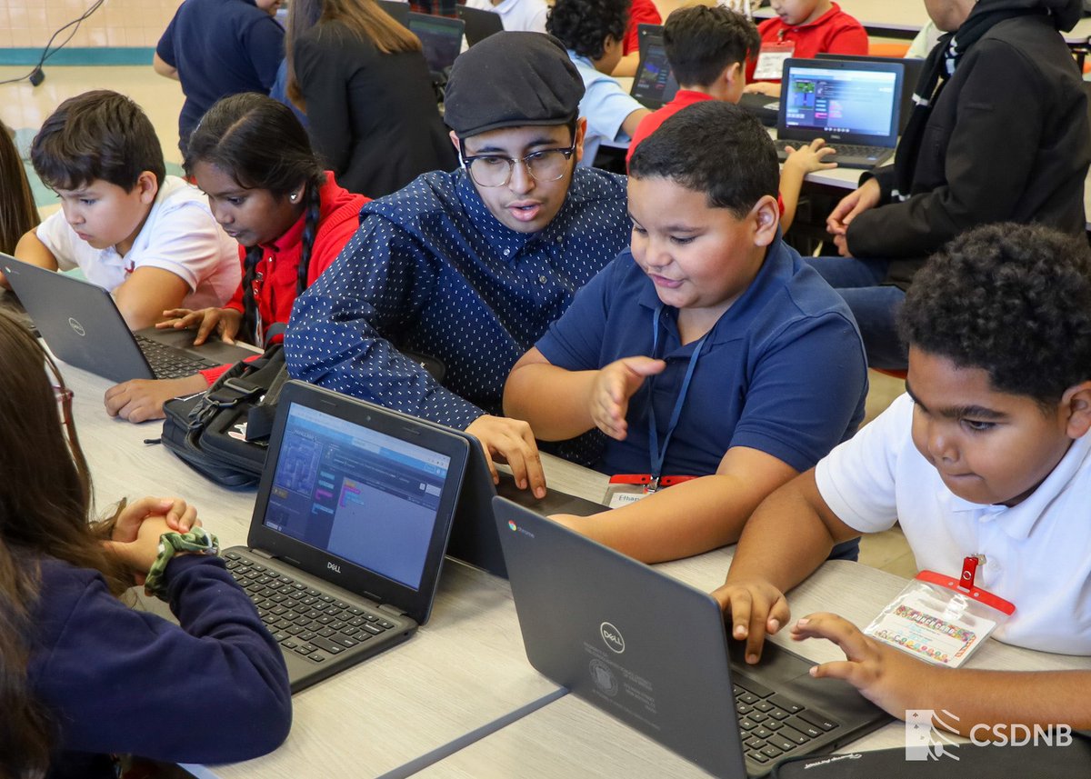 CSDNBCT's tweet image. Did you know 3 @CTNBHS students were winners in last year’s @LGSusanB Computing Challenge? We feel confident some future winners were in the room today for this year’s kickoff event at Smith Elementary! 💻 #HourofCode #CodingForGood