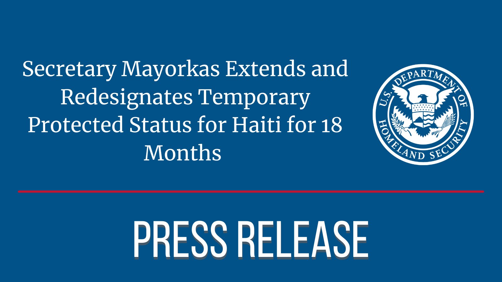 Homeland security on twitter today secmayorkas announced the