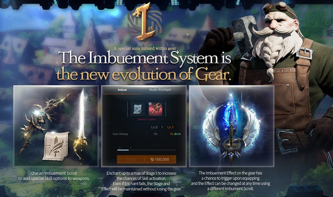 It's the new evolution of Gear! Check out the details of Lineage2M's Imbuement System which allows you to use the Imbuement Scroll to add Attributes to Epic or higher rank Weapons and enhance them up to stage 5, increasing Skill Activation Chance! 😲

bit.ly/3UHXQ7L