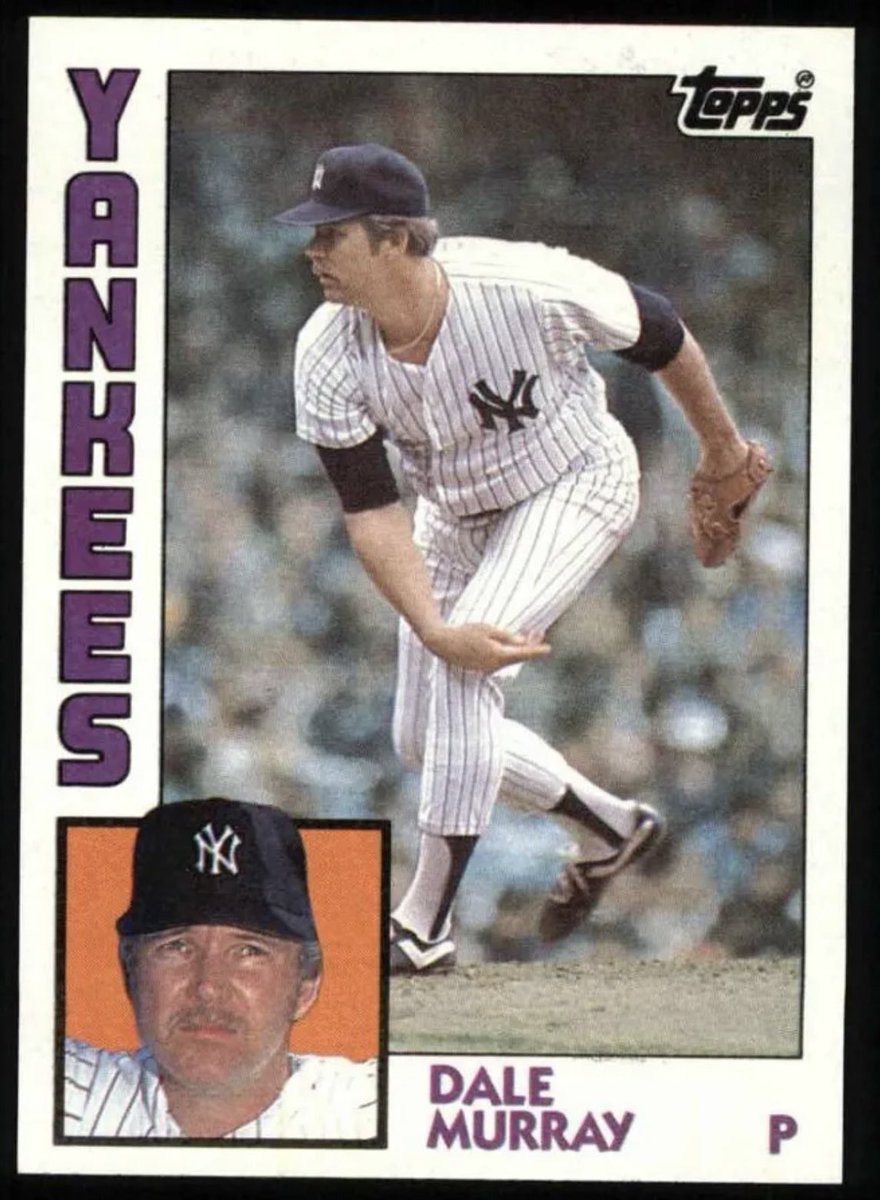 CardboardHistry's tweet photo. Given yesterday’s HOF announcement, I feel compelled to remind everyone that #CrimeDog + #DaveCollins + #MikeMorgan DOES NOT EQUAL #DaleMurray.😖🤦‍♂️ An all-time worst #Yankees trade even by #TheBoss’s standards. Was 40 yrs ago this Friday. Advantage #BlueJays! https://t.co/V4R8XuvMpT