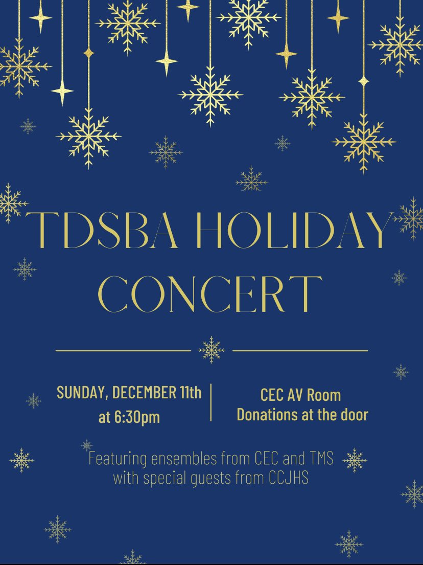 Excited to present our holiday concert this Sunday at 6:30pm in the CEC AV Room with <a href="/TruroMiddle/">Truro Middle School</a> &amp; <a href="/ColchesterJr/">Central Colchester Jr. High</a>! #cecmusic #nsmusiced <a href="/CCRCE_NS/">CCRCE</a> @Cobequid_FoSS <a href="/GaryAdamsCCRCE/">Gary Adams</a> <a href="/CEC_news/">Cobequid Educational Centre</a> <a href="/trurobuzz/">Truro Buzz</a> <a href="/NSBandAssoc/">NS Band Association</a> <a href="/NovaScotiaMEA/">Nova Scotia Music Educators Association (NSMEA)</a> <a href="/NSMEC4/">Nova Scotia Music Education Council</a> <a href="/TruroHubNow/">Hub Now</a> <a href="/TruColCC/">Truro&Colchester CC</a> <a href="/TownofTruro/">Town of Truro</a>