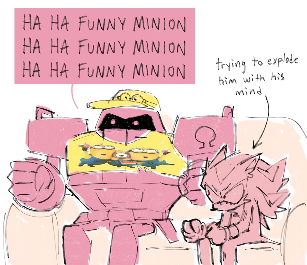 OK FINE HE CAN WATCH MINIONS!!!! 