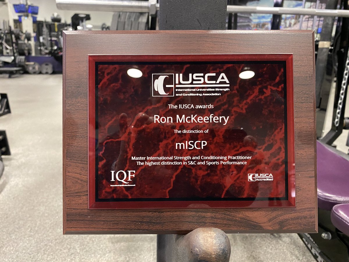 RMcKeefery's tweet photo. Honored to be named a “Master International Strength &amp; Conditioning Practitioner by the @IUSCA. Great work being done by @Langford_Andrew and the rest of the organization. Thanks to the coaches and athletes I get the pleasure to work with to make these types of things possible. https://t.co/1L2Zce0a22