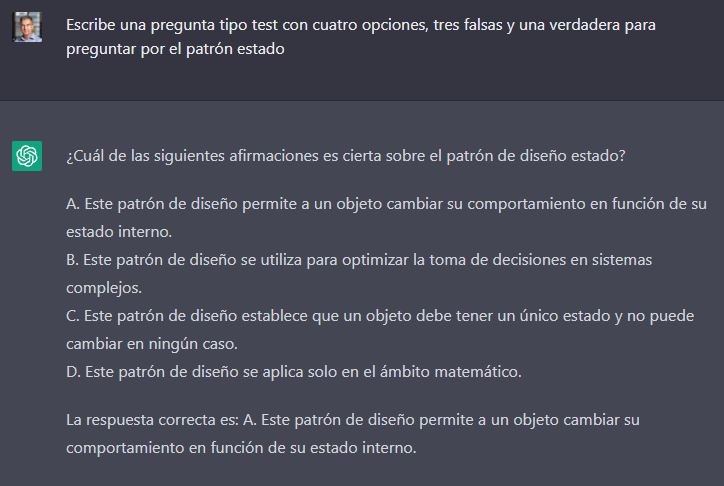 emosqueira's tweet photo. Si los alumnos van a usar ChatGPT para hacer las prácticas yo lo voy a utilizar para poner los exámenes... 😅 https://t.co/eJNJ02BA7H