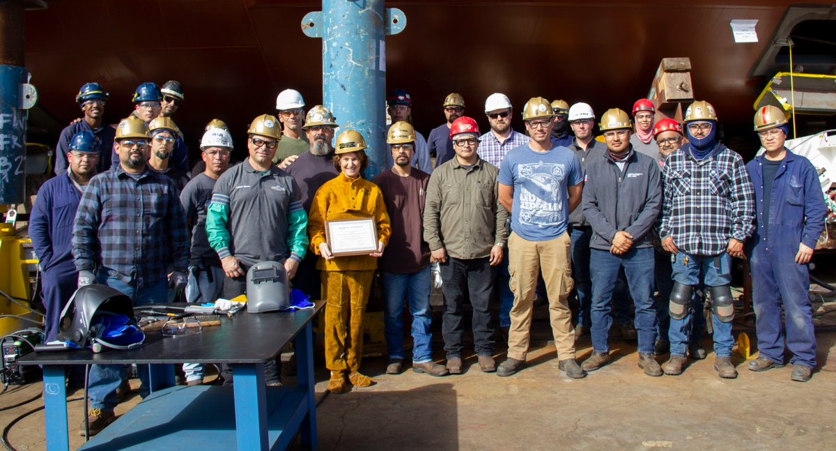 GDNASSCO's tweet photo. The keel has been laid for the future USNS Robert F. Kennedy (T-AO 208), the fourth ship in the John Lewis-class fleet replenishment oiler program for the U.S. Navy.
#NASSCOBuilt https://t.co/2wDar3ZrHy