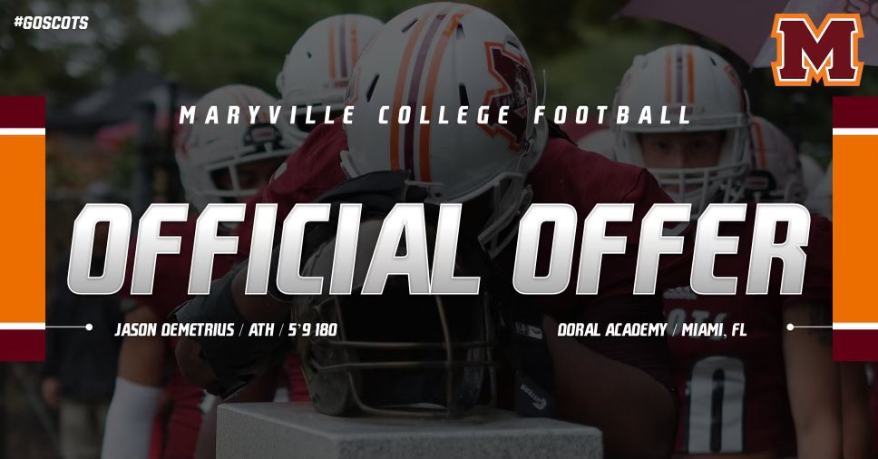 Jason Demetrius (@jasondemetrius3) on Twitter photo Blessed to received another offer from Maryville college after an awesome conversation with <a href="/CoachOyarzun/">Nick Oyarzun</a> Blessed to received another offer from Maryville college after an awesome conversation with <a href="/CoachOyarzun/">Nick Oyarzun</a>