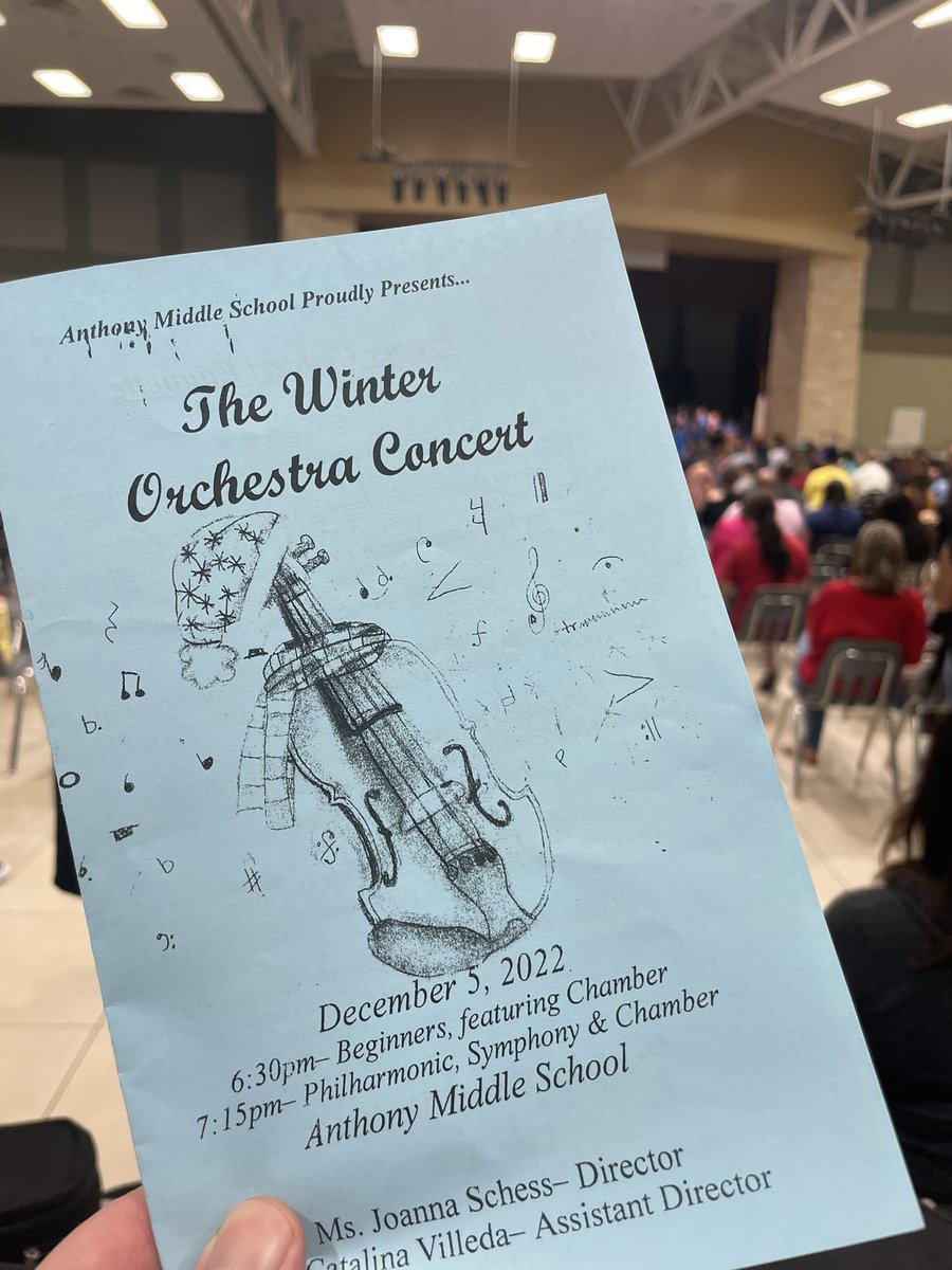 John Morrison (@cfisd_finearts) on Twitter photo Packed house this evening for the <a href="/CyFairISD/">Cypress-Fairbanks ISD</a> <a href="/DrAnthonyMS/">Anthony Middle School</a> <a href="/AnthonyMSOrch/">Anthony Middle School Orchestra</a> Winter Concerts. Bravo 🎼🎵🎻 Packed house this evening for the <a href="/CyFairISD/">Cypress-Fairbanks ISD</a> <a href="/DrAnthonyMS/">Anthony Middle School</a> <a href="/AnthonyMSOrch/">Anthony Middle School Orchestra</a> Winter Concerts. Bravo 🎼🎵🎻