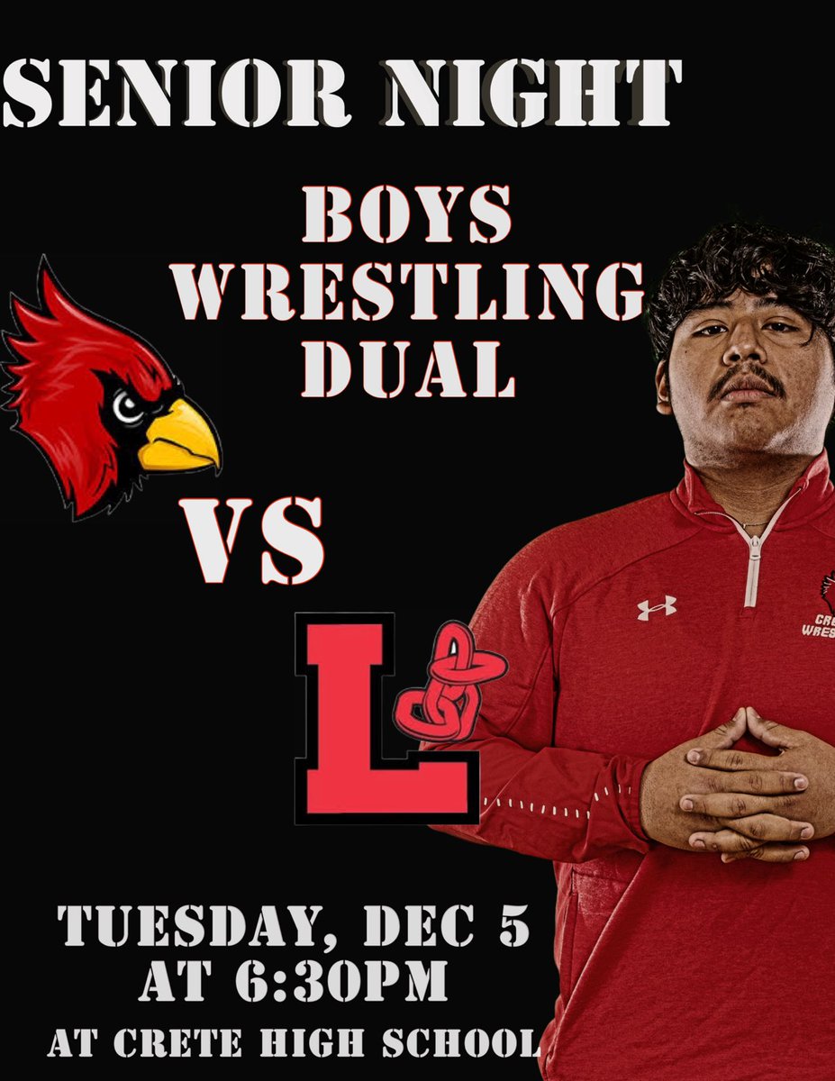 SENIOR NIGHT! Please join our two seniors Conner Lomax and Pedro Vargas on our dual against Lincoln High tomorrow night!