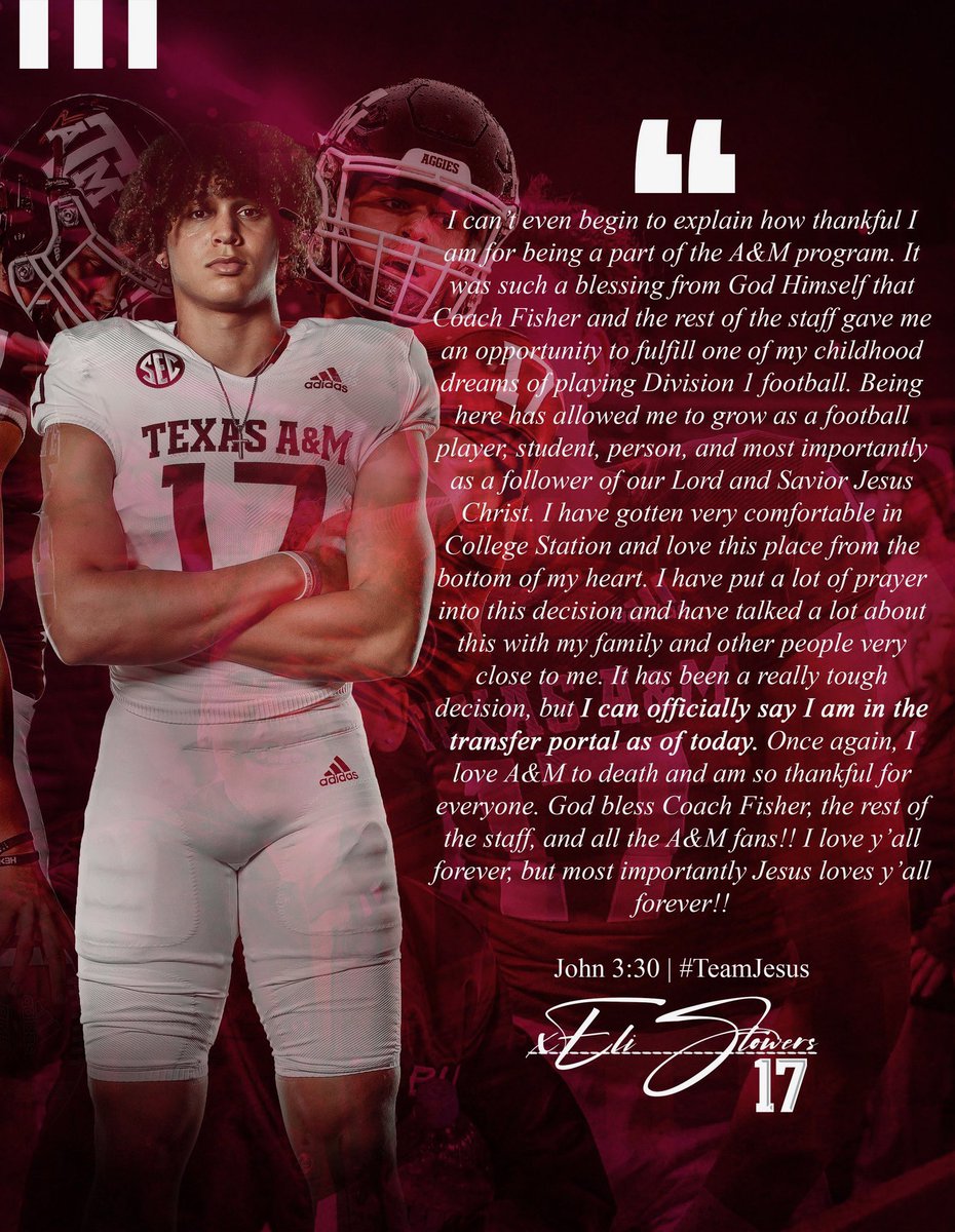 Thank you Aggie Family and God Bless y’all!! Colossians 3:23 #teamjesus