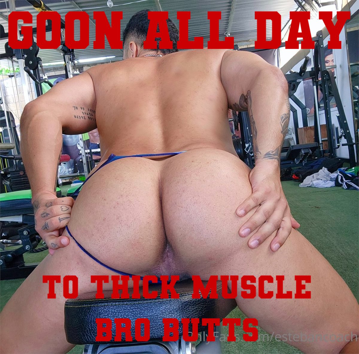 CapsGoon's tweet photo. Goon all day and all night to thick muscle bro butts 😵‍💫😵‍💫😵‍💫 Custom for @thicknjuicyboiz DM daddy for yours #Gooner4Life #GOONSTAKEOVER #GoonerAcademy #goonerbro https://t.co/dGn63VPqur