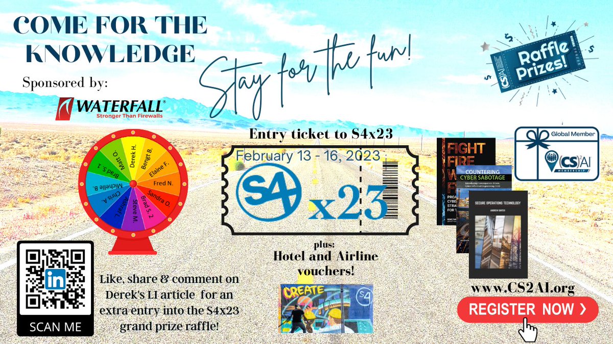 🚨Last chance to register! <a href="/WaterfallSecure/">Waterfall Security Solutions</a> &amp; <a href="/cs2ai/">(CS)²AI</a> are giving away a $2000 prize pack! December 7, join us to learn about perspectives from around the world on the latest threats, challenges &amp; solutions ➡️ hubs.li/Q01v3tgg0