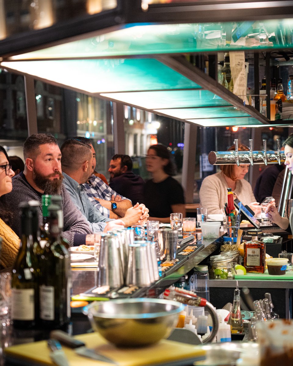 DiningatEvo's tweet photo. Our bar seats are the best seats in the house! Watching our team create and present your meals has been our guests top experiences! https://t.co/pjC02FevaM