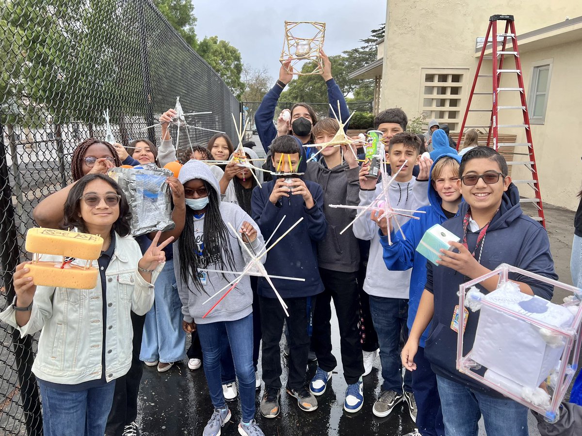 Here are some successful egg drop models! #physics #hughesproud #proudtobelbusd