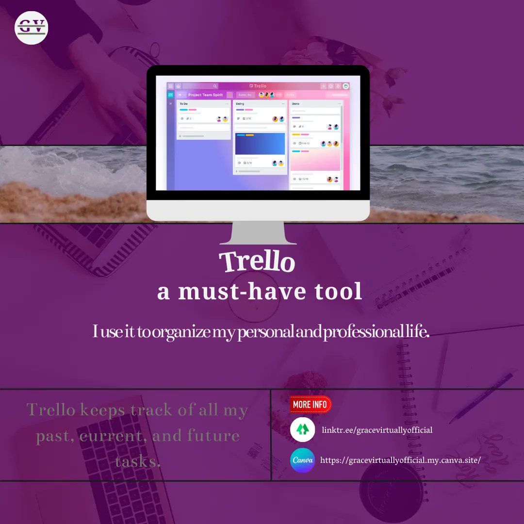 gracevirtually0's tweet image. I&apos;ve found Trello to be really helpful from the start. It is uncomplicated, and I use it to organize my personal and professional life. Trello keeps track of all my past, current, and future tasks. ⏰

 #GVassists #GVtheresultorientedvirtualassistant #marketing
