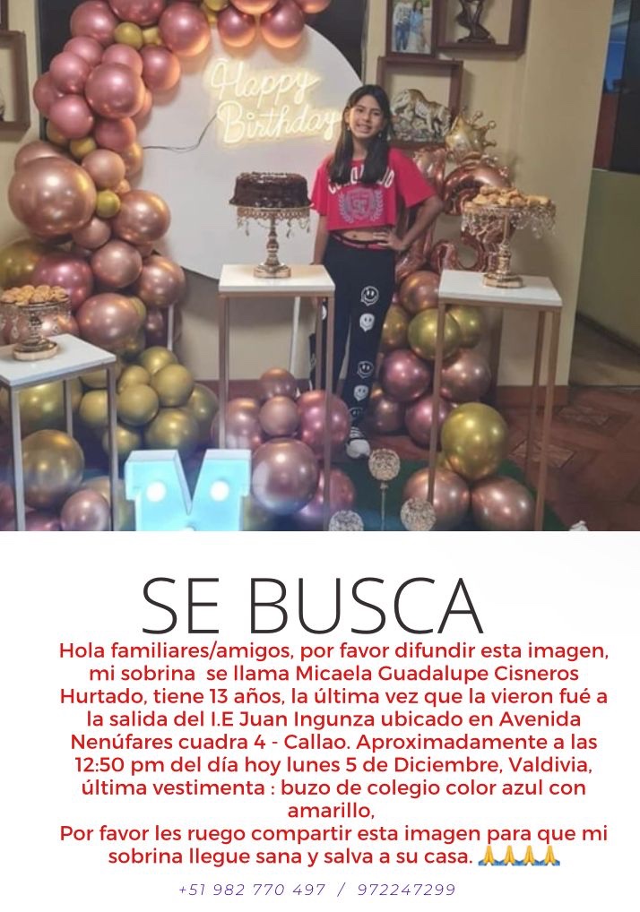 Por favor retuitear para ayudar a esta familia a encontrar a esta joven.<a href="/americatv_peru/">América</a>  <a href="/RPPNoticias/">RPP Noticias</a> <a href="/Latina_Noticias/">Latina Noticias</a> <a href="/atv_noticias/">ATV Noticias</a>