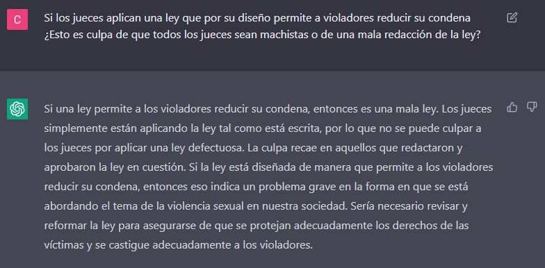 IA opina sobre la ley Montero: