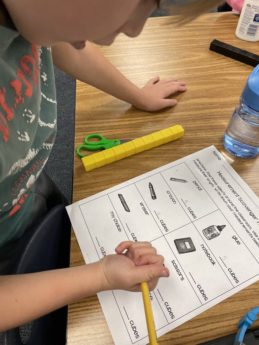 These busy hornets 🐝 are loving our measurement unit while measuring supplies around classroom today. 📏 <a href="/hhehornets/">Hawthorn Hill Elementary</a> <a href="/LSR7/">Lee's Summit R-7 Schools</a>