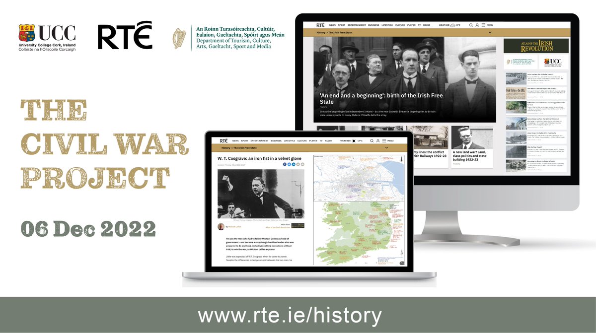 Another centenary index just released on the ongoing @RTE & @UCC #IrishCivilWar project. 

rte.ie/history/irish-…

Maps from #AtlasoftheIrishRevolution & new articles by Prof Michael Laffan, Prof Terence Dooley, Peter Rigney, & Dr Tony Varley