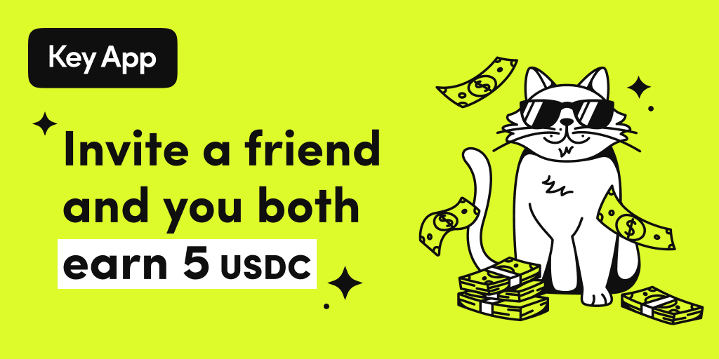 AirdropBase_'s tweet photo. Invite a friend to try Key App!

✅They should fund their wallet using the «Buy» option with at least 40 USDC

✅Use the in-app Feedback to send us your's and your friends' .key usernames

✅Both you and your friends will earn 5 USDC

🚀https://t.co/TNsIVlwuLu https://t.co/l8Bdk89KsS