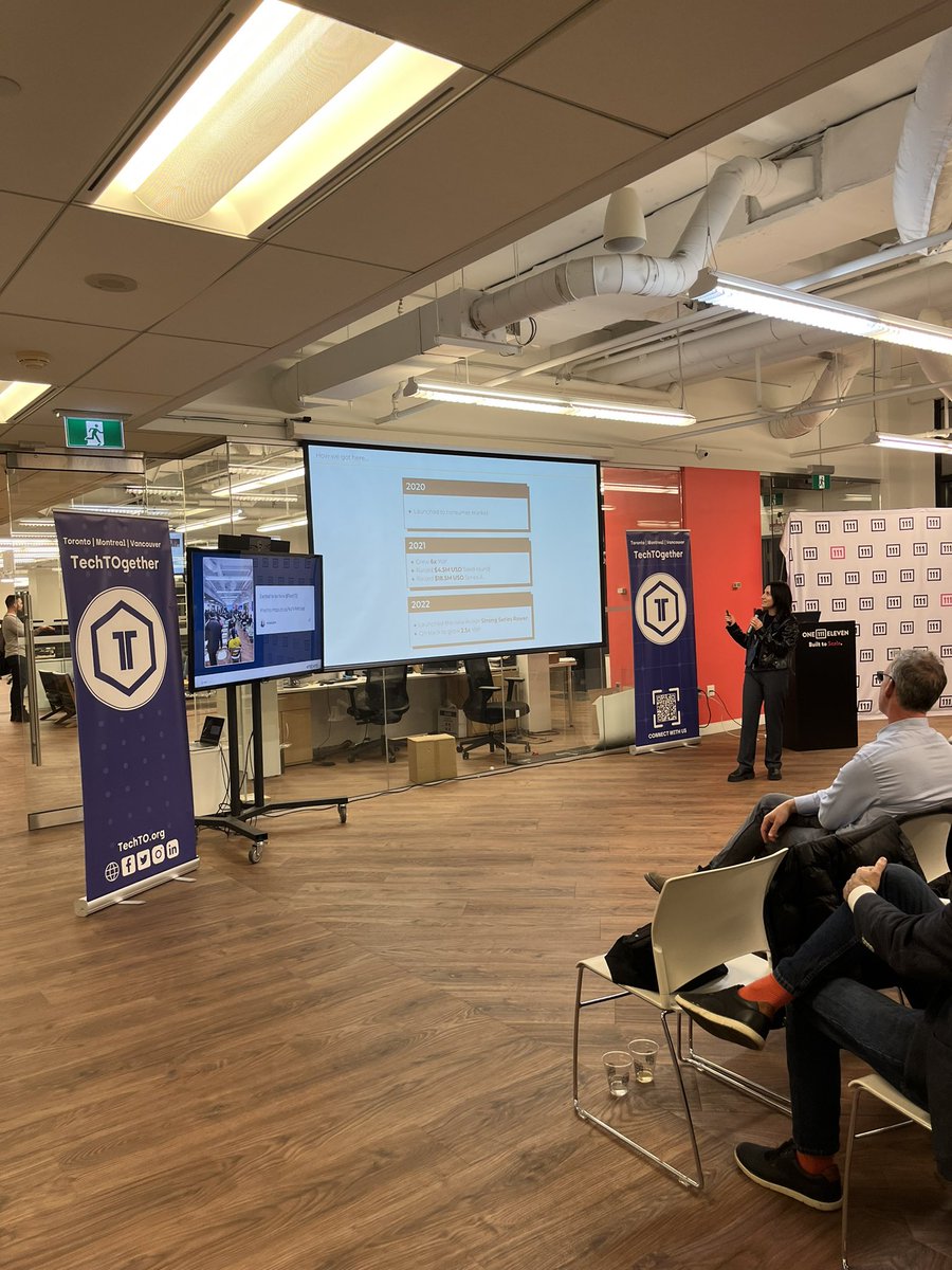 Miss_AReilly's tweet photo. Such an amazing night at #TechTO!! Learning some important lessons for growth and scaling and how to persevere through the current market https://t.co/K0A9f2n1xP